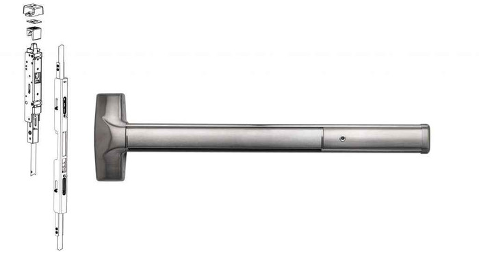 Detex Detex 8003CV/8103CV Advantex 80/81 Series Concealed Vertical Rod Device, Key Retracts Latch Pull Trim DTX-8003CV/8103CV