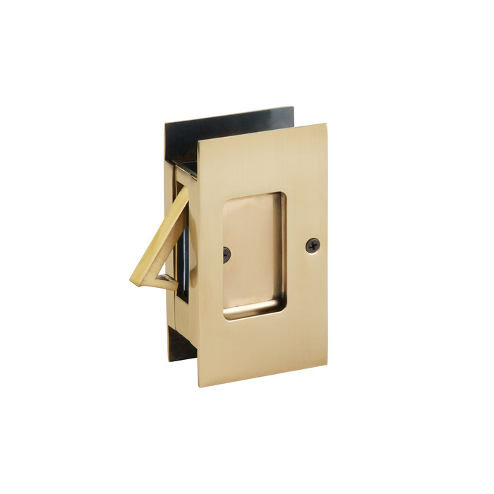 Emtek 2107 Modern Rectangular Pocket Door Lock (2-1/2" x 4-1/2") - Passage