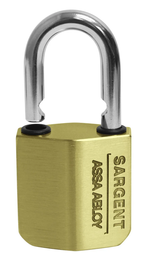 Sargent 82-857 KESO Series - Key Retaining Padlock, US4 Satin Brass Finish
