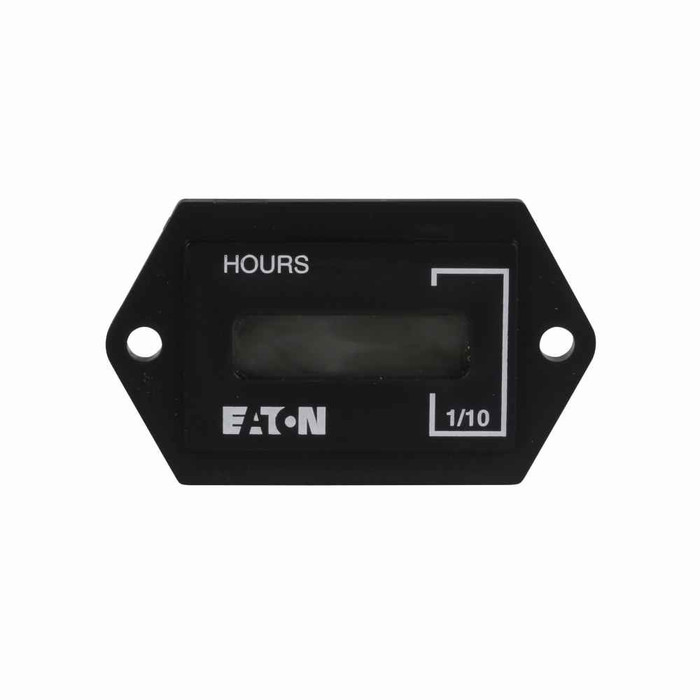 Eaton E42DI241260 Elapsed Time Meter, Range: 0-99,999.9 hours, 12-48 Vdc/20-60 Vac, Rectangular LCD