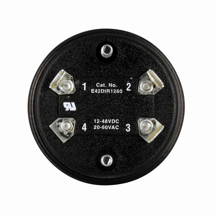 Eaton E42DIR1260 Elapsed Time Meter, Range: 0-99,999.9 hours, 12-48 Vdc/20-60 Vac, Round LCD