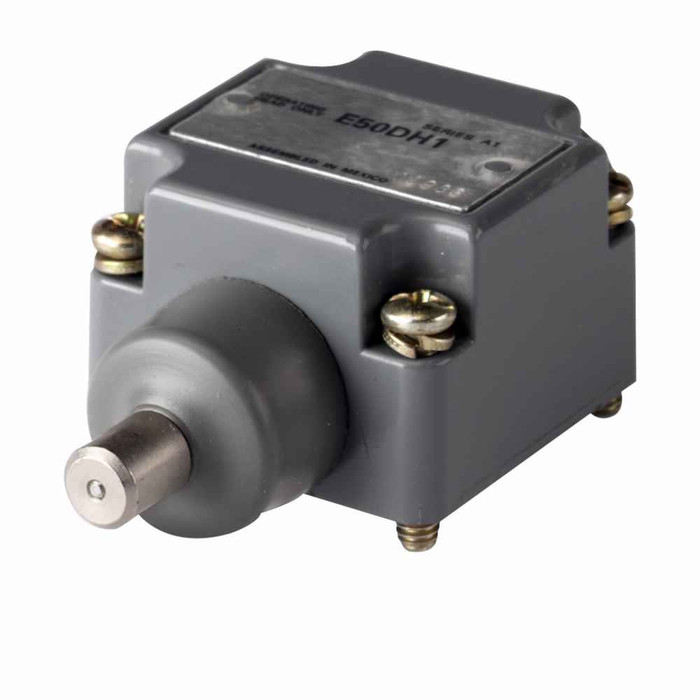 Eaton E50DH1 E50 NEMA heavy duty plug-in limit switch, Side maintained pushbutton, Die cast zinc, NEMA 1, 3, 3S, 4, 4X, 6, 6P, 13, IP67, 14° to 201°F (-10° to 94°C), E50 Heavy Duty Plug In