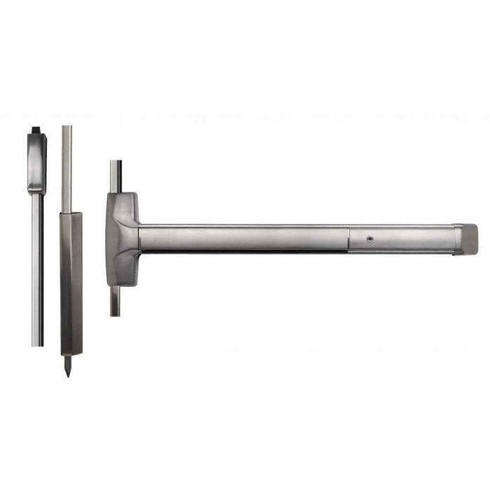 Detex Advantex 27 Series High Security Surface Vertical Rod Exit Device with Key Retracts Latch Cylinder Trim