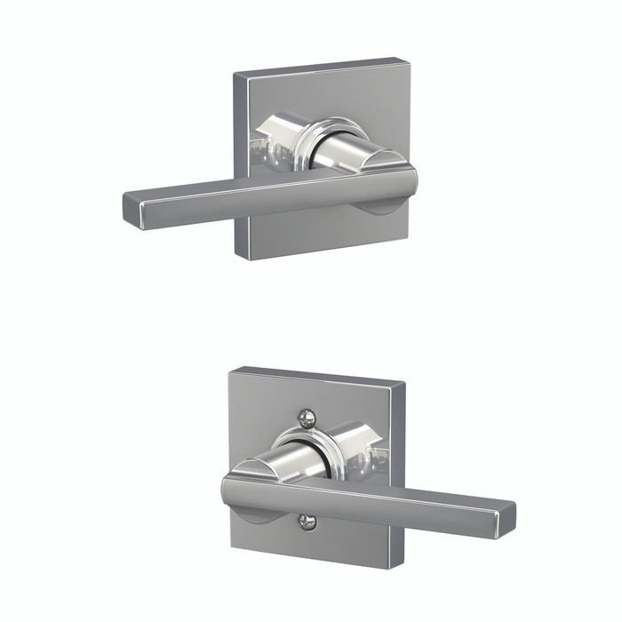 Schlage Residential F10 - Fire Rated Latitude Lever Passage Lock with 16080 Latch and 10027 Strike