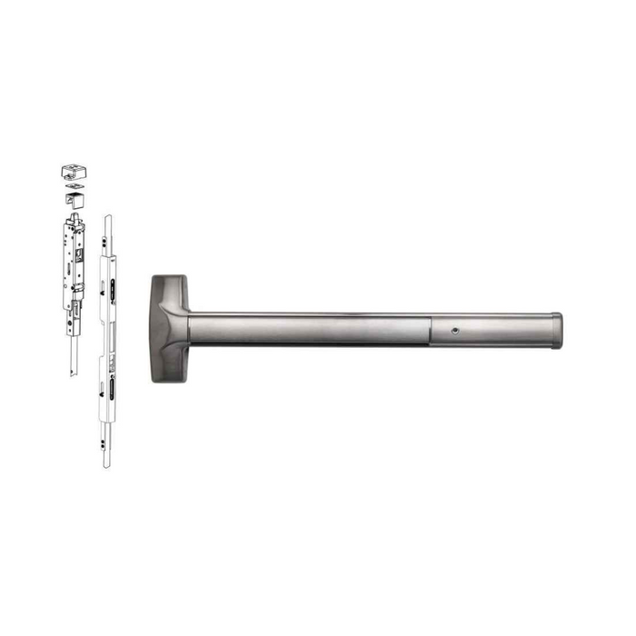Detex Advantex 87 Series High Security Concealed Vertical Rod Exit Device with Cover Plate