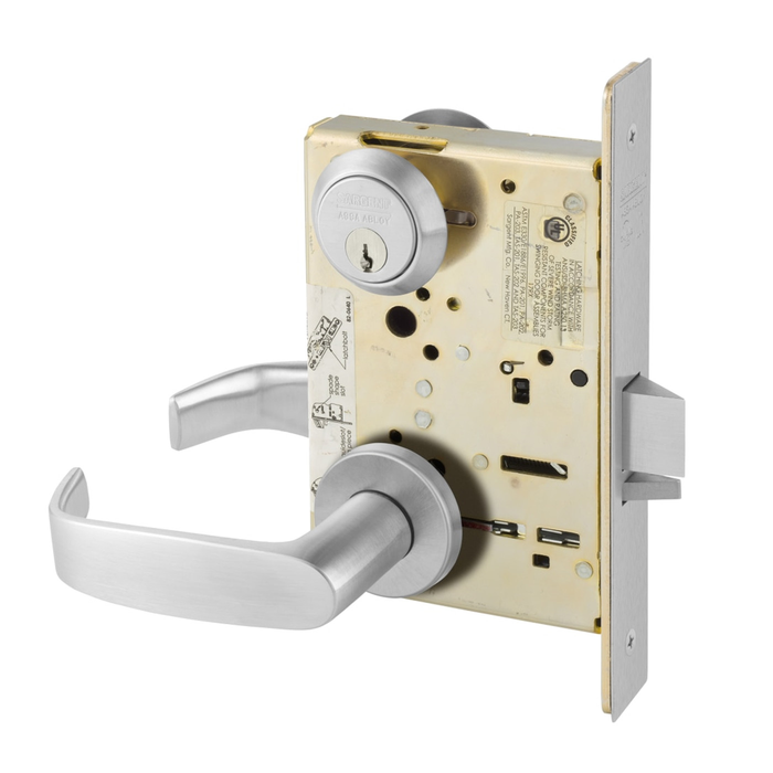 Sargent 8200 Series - (8271) Electromechanical Fail-Secure Function Rose Trim, Heavy Duty Single Cylinder Mortise Lock, Grade 1