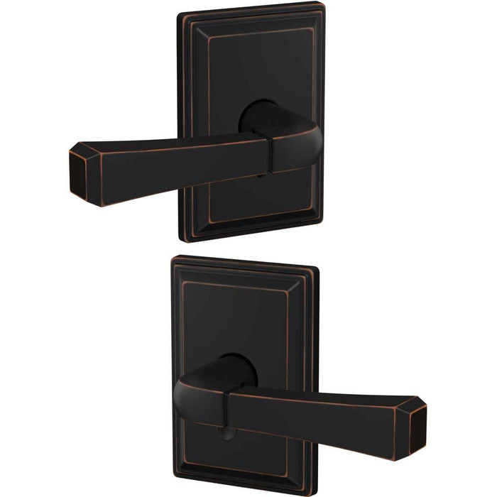 Schlage Residential Schlage Residential FC21 - Rivington Lever Passage and Privacy Latch - Grade 2 Cylindrical Non-Keyed Lock SCR-FC21-NONKEYED-RVT