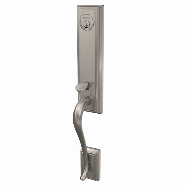Schlage FCT58 Addison Keyed Entry Handleset Exterior Half Plate - 619 Satin Nickel