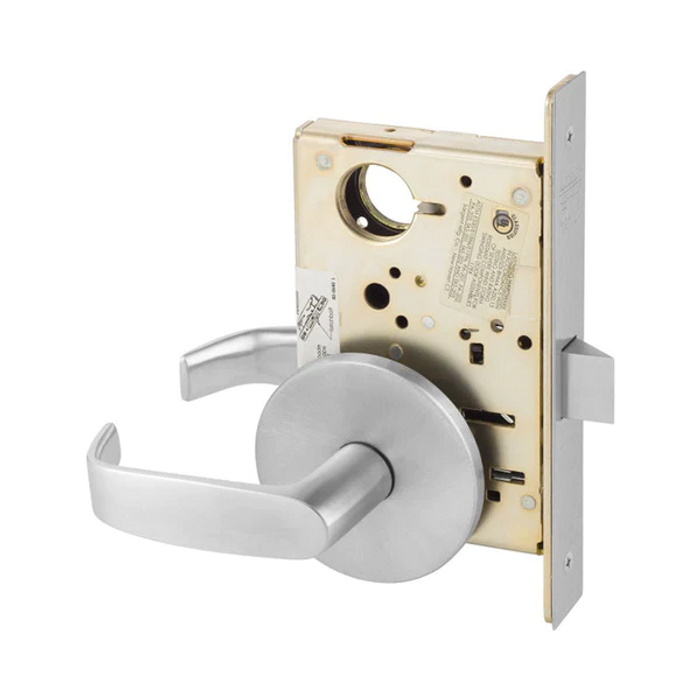 Sargent 8200 Series - (8265) Privacy Bath/Bedroom Latch Function Rose Trim, Non-Keyed Heavy Duty Mortise Lock, Grade 1