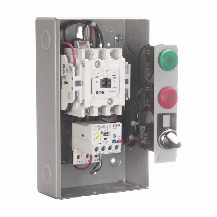 Eaton ECN05A1BAA Freedom NEMA motor control starter, 220V/50 Hz-240V/60 Hz, NEMA 1, Non-combination non-reversing starter, NEMA size 00