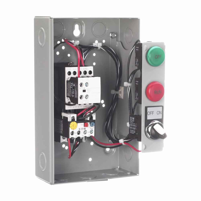 Eaton ECX09C1EAA-J XT IEC electronic motor starter, 208 V, NEMA 1, Non-combination, non-reversing starter, 9 A, 6-10 A, Three-phase