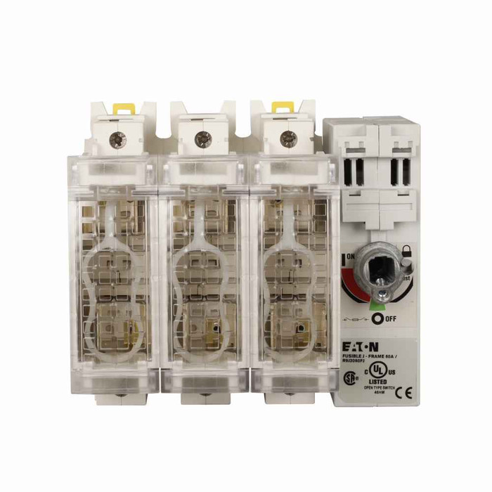 Eaton R9J4030FJ rotary disconnect switch rotary disconnect switch, 30 A, Class J fuses, Four-pole, Switch body, R9 Series, 600 V, J frame