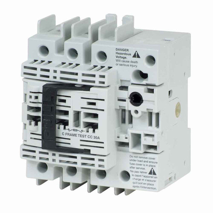 Eaton R4H3030FJ rotary disconnect switch, 30 A, Class J fuses, Three-pole, Switch body, R4 Series, 600 V, Compact H frame