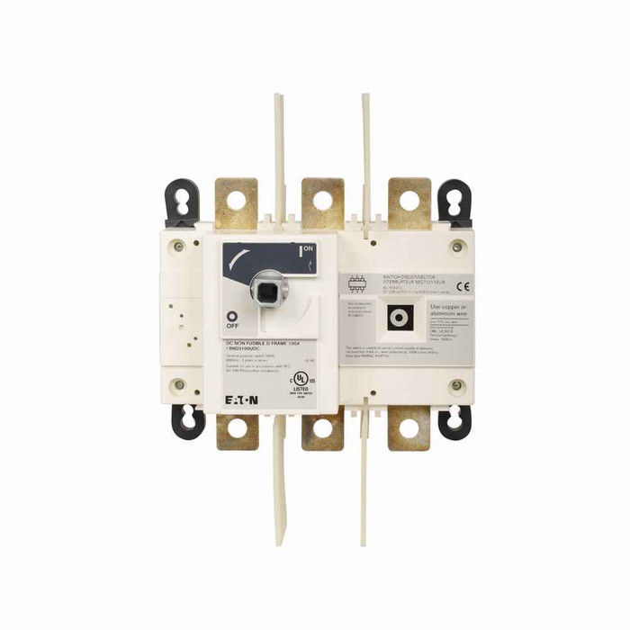 Eaton R9D3100UDC rotary disconnect switch, Front operation, 100 A, Non-fusible, Three-pole, Switch body, R9 Series, 600 V