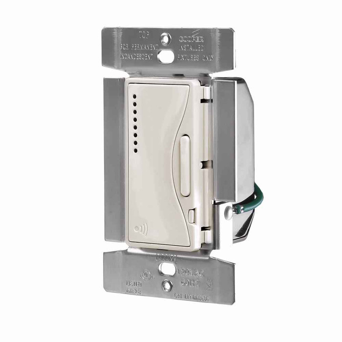Eaton RF9536DS Z-Wave dimmer switch, Desert Sand, Single pole, 120 Vac, Incandescent, Dimmer switch, 1000W, 3-way, 4-way, 32°F to 104°F (0°C to 40°C) 655449