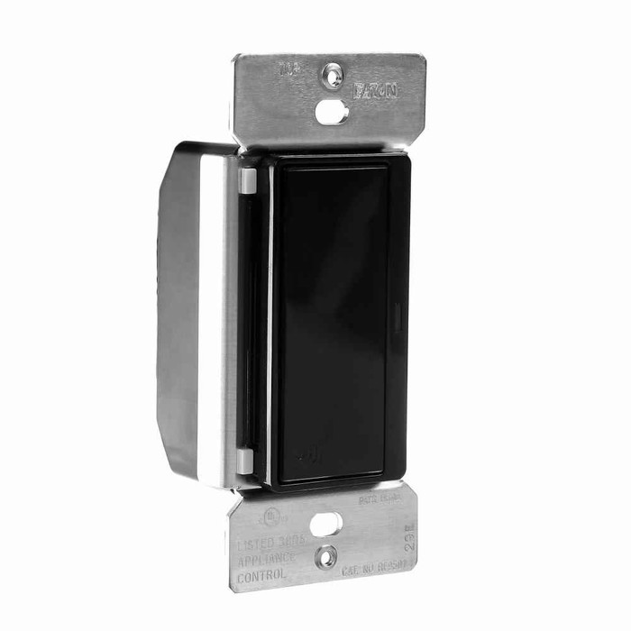 Eaton RF9575DBK Z-Wave RF controller, Flush mounting, Z-Wave, Battery operated switch, 15A, Decorator black, Decorator, 60 Hz, 120V, Thermoplastic
