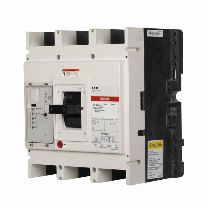 Eaton RGH325033E Series G electronic molded case circuit breaker, RG-frame, RG, Complete breaker, Digitrip 310 RMS, Electronic LS trip, Three-pole, 2500A, 125 kAIC at 240 Vac, 65 kAIC at 480 Vac, Line and load, Imperial, 50/60 Hz, 80% rated