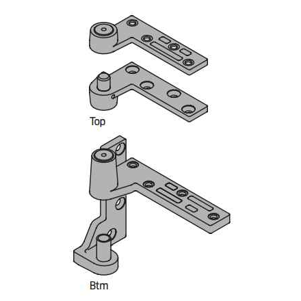 Ives 7215F Stainless Steel 3/4" Offset Pivot Set with Top Header Mount - 500lb Fire Rated
