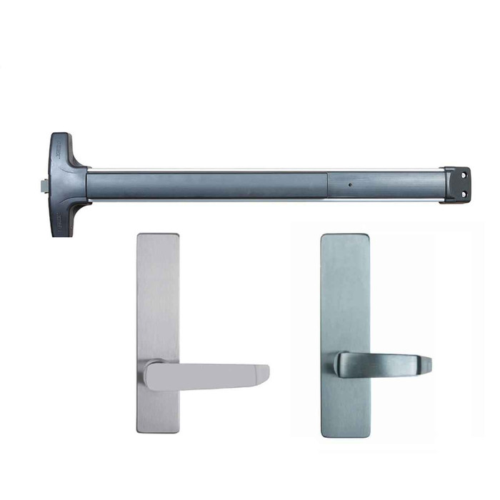Detex Detex V4002BN/02D2W Series - Dummy Lever Trim, Value Series Rim Exit Device DTX-V4002BN/02D2W