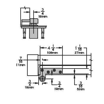 Ives Ives 7227F Fire-rated Stainless Steel 3/4" Offset Pivot 7227F