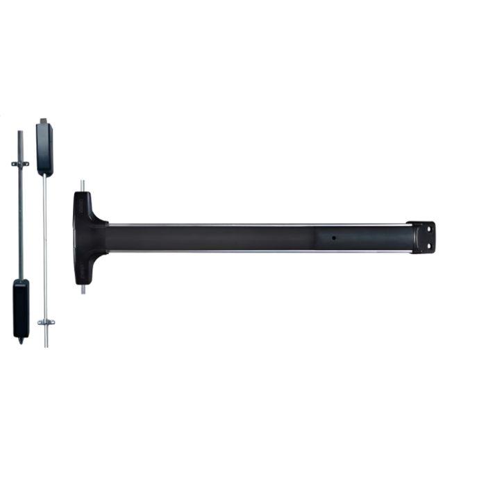 Detex V50xNS Value Series Narrow Stile Surface Vertical Rod Exit Device with Grade 1 Heavy-Duty Construction