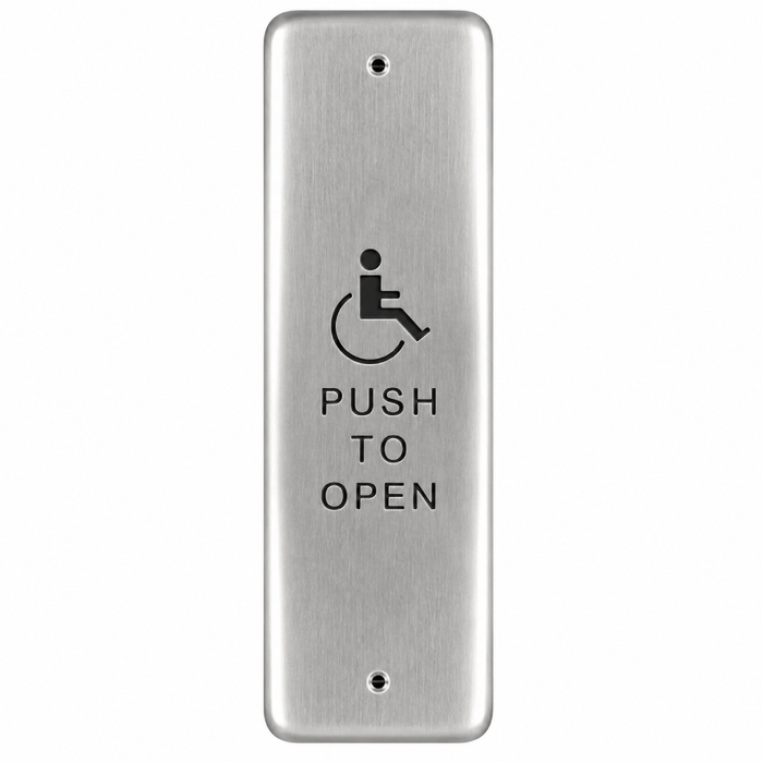 RCI 941 Series Handicap Push Plate with Push to Open Symbol - Momentary Electronic Switch