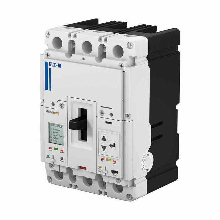Eaton PDG24K0100P3DK Power Defense molded case circuit breaker, Globally Rated, Frame 2, Four Pole (100% N), 100A, 50kA/480V, PXR25 LSIG w/ Modbus RTU, CAM Link & Relays, Standard Terminals Line Only (PDG2X4T100)
