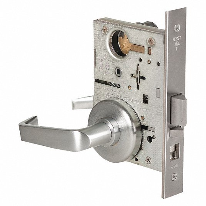 BEST 45H Series (C - Entrance Function) - Rose Trim Heavy Duty Mortise Lock, Double Keyed