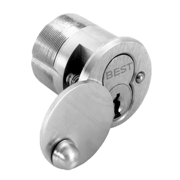 BEST 1EB Series Standard Core Mortise Cylinder with Dust Cover, 1-5/32" Diameter