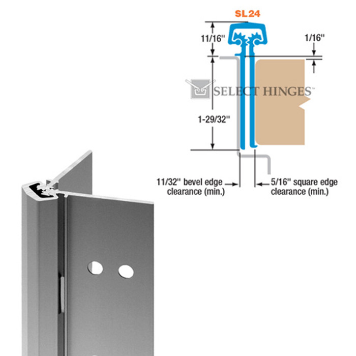 Select Hinges SL24 - Full Mortise Heavy Duty Continuous Geared Hinge