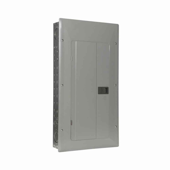 Eaton CPM120 BR main breaker loadcenter, CPM Plug-in Loadcentre, Combination, Main Circuit Breaker, 100A, BR, Breaker: 100A, Flush/Surface, #4-1/0 AWG, Three-wire, 120/240V, Single Phase, NEMA 1, 16 gauge galvanized sheet steel, 20/40 circuits