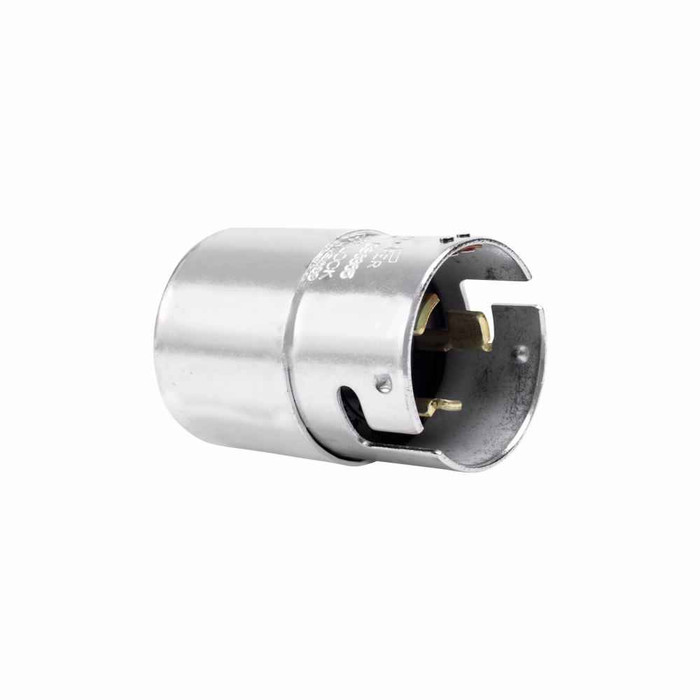 Eaton CS6365 locking plug, #10-6 AWG, 50A, Industrial, 125/250V, Back wiring, Steel, Armored, Non-NEMA, Three-pole, Four-wire, Steel, 0.68 to 1.13 in