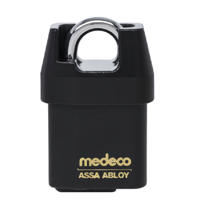 Medeco Indoor/Outdoor 6 Pin Shrouded Padlock, 5/16" Shackle Diameter, 3/4" Shackle Clearance  with Cylinder