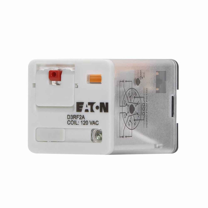 Eaton D3RF2B ICE CUBE RELAY, DPDT, OCTAL BASE, 10A, 240VAC COIL_