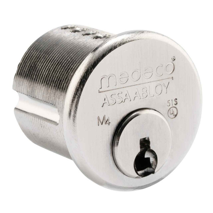 Medeco Medeco Bilevel Standard 6 Pin Mortise Cylinder, 1-1/8" - 1-3/4", Straight Cam, DL Keyway 100200J