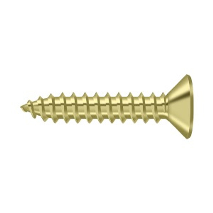 Deltana SCWBSH10125 Wood Screw, Solid Brass, #10 x 1-1/4", Slot Head