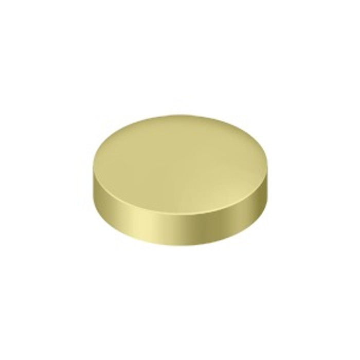 Deltana SCF100 Solid Brass Screw Cover, 1" Diameter Round, Flat