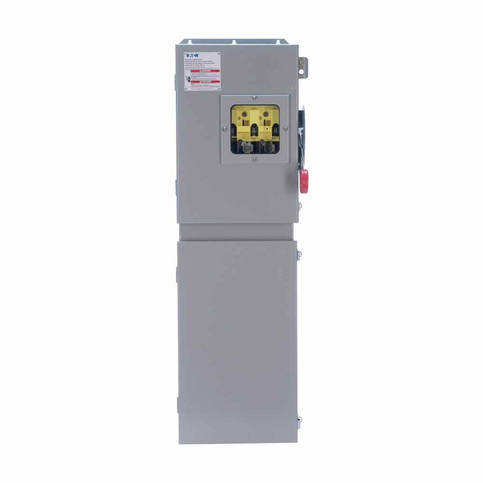 Eaton DD322FDKW-00V3 Double door single-throw fused safety switch, Voltage indicator line and load side, 60 A, NEMA 12/3R, Fusible without neutral, Three-pole, Three-wire, 240 V, Max Hp: 20, 25/ 30, 50 hp (1/3PH @480, 600 V), #14-#2