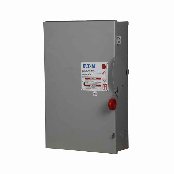 Eaton DG224FRK General duty cartridge fuse safety switch, 200 A, NEMA 3R, Painted galvanized steel, Class H fuses, Fusible without neutral, Two-pole, Two-wire, Category: general duty safety switch, 240 V