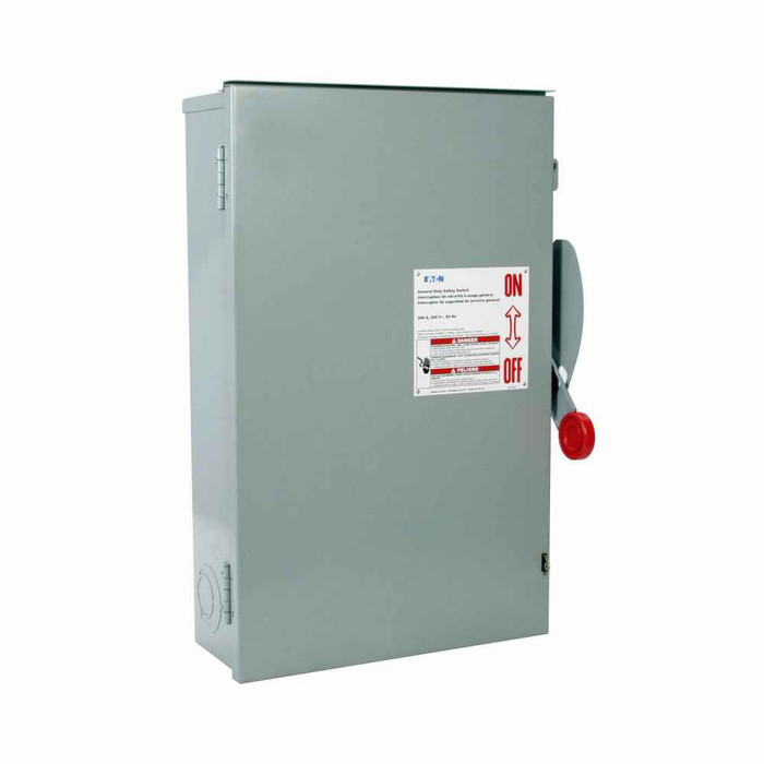 Eaton DG324NRK-CSA General duty cartridge fuse safety switch, 200 A, Painted galvanized steel, Class H fuses, Fusible with neutral, Three-pole, Four-wire, NEMA 3R, Category: general duty safety switch, 240 V