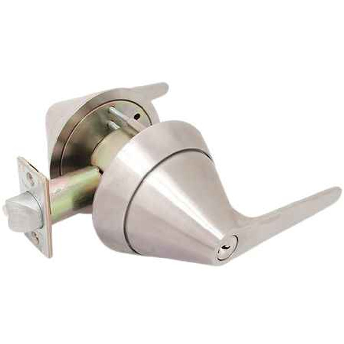 TownSteel TownSteel TRX-L-109 Entry/Office Function - Satin Stainless Steel Heavy Duty Ligature Resistant Lever Cylindrical Lockset TWS-TRX-L-109