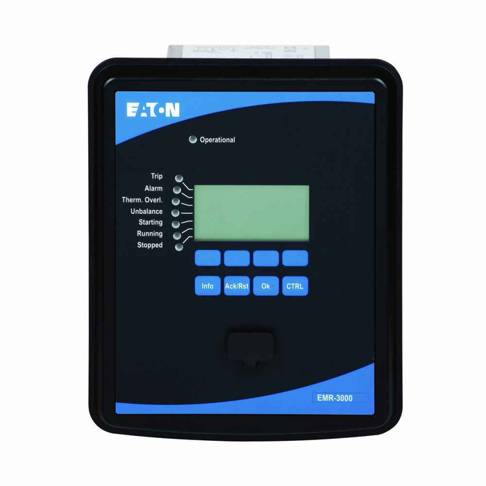 Eaton EMR-5000-2A1KB1 Eaton, motor relay, EMR-4000, 19-300 Vdc, 40-250 Vac, Motor protection relay,5A, 1A, 16, 9, Removable, Motor, 19-300Vdc, 40-250Vac, 50/60 Hz, Projection, Differential Protection,Power Protection and MeteringSensitive Ground Inpu