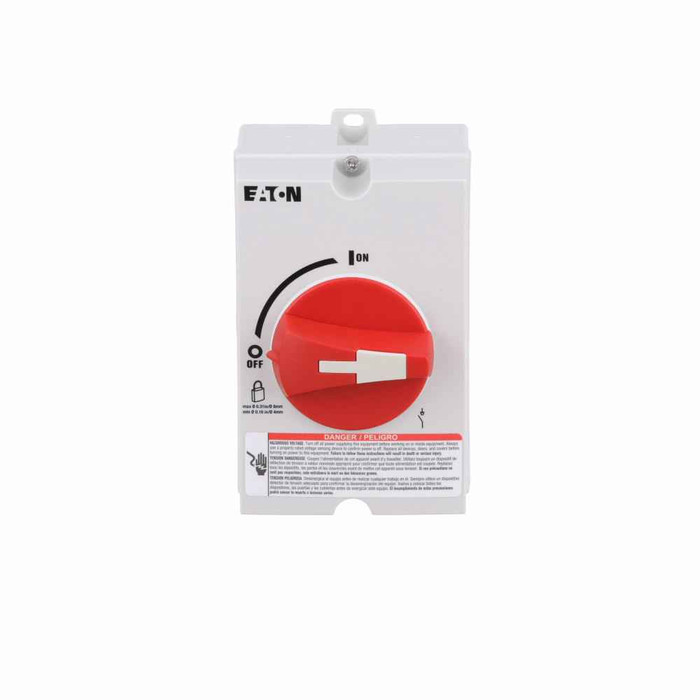 Eaton ER53030UX enclosed rotary disconnect switch, 30 A, NEMA 4X, Non-metallic, Max HP:7.5, 7.5, 15, 20 hp (@208,240,480,600 V), Three-pole, Product category: enclosed rotary non-fusible, R-Series, 600 V