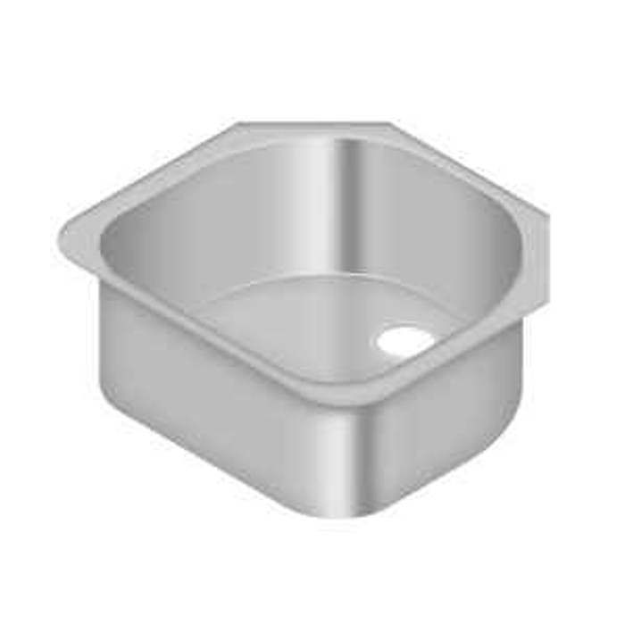 Deltana Deltana SSS2352110SBU Stainless Steel Sink, 23-1/2" x 21" x 10" DEL-SSS2352110SBU