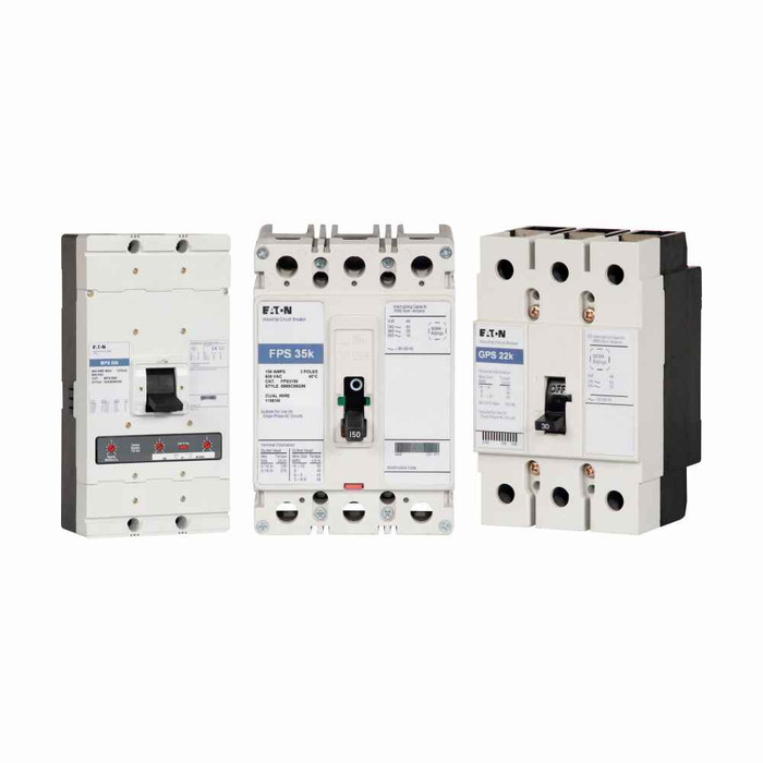 Eaton FPH3035W Definite purpose complete molded case circuit breaker, FP-frame, FP, Complete breaker, Thermal-magnetic trip, Three-pole, 35A, 600 Vac, 100 kAIC at 240 Vac, 65 kAIC at 480 Vac, 25 kAIC at 600 Vac, Without terminals, Definite purpose Eaton FPH3035W Definite purpose complete molded case circuit breaker, FP-frame, FP, Complete breaker, Thermal-magnetic trip, Three-pole, 35A, 600 Vac, 100 kAIC at 240 Vac, 65 kAIC at 480 Vac, 25 kAIC at 600 Vac, Without terminals, Definite purpose
