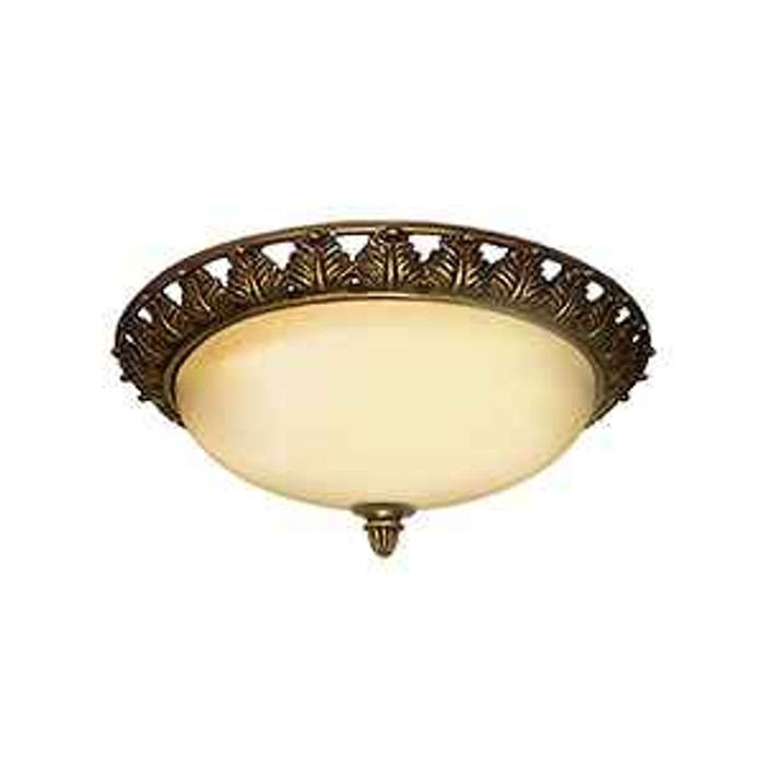 Deltana Deltana GL008-12ATK Resin Flush Ceiling Lamp, 15-1/8" x 5-3/4" DEL-GL008-12ATK