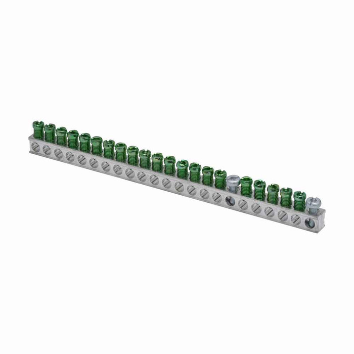 Eaton GBKP21CS PON Accessories - 21 Terminal Ground Bar Clamshell,Clamshell pack,Ground bar,21 terminals