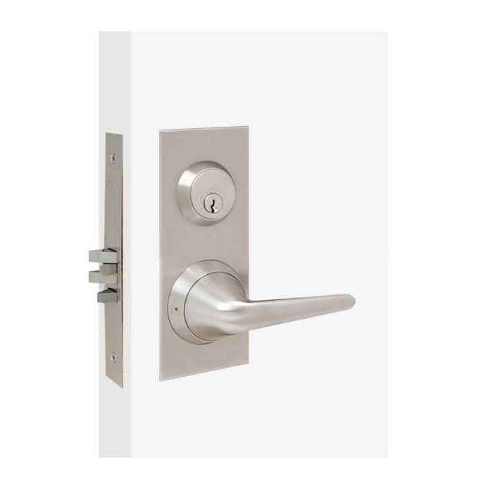 TownSteel TownSteel MRX-L-46 Institutional Privacy with Key Locked Feature - Stainless Steel Grade 1 Heavy Duty Anti-Ligature Lever Mortise Lockset TWS-MRX-L-46