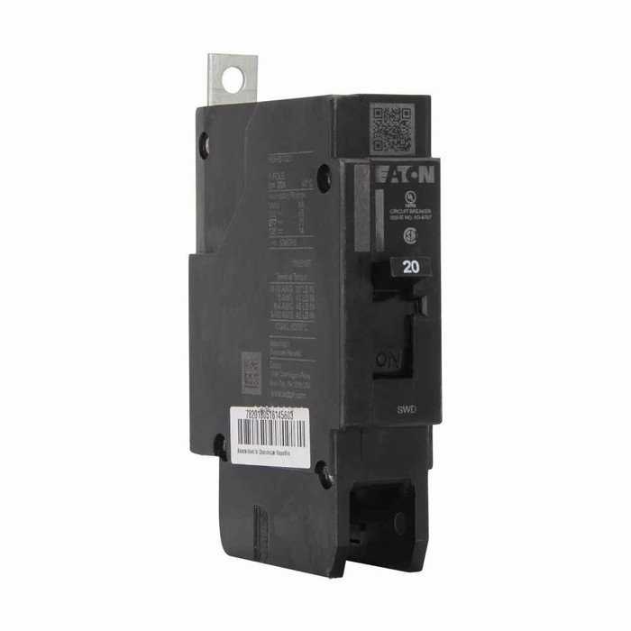 Eaton GHB1015I Circuit Breaker, Type GHB, Used with Distribution panels 480Y/277V (Three-phase, Four-wire), 15A amperage rating, Single-pole