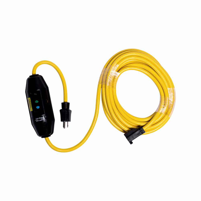 Eaton GFI11M433 portable GFCI, Watertight, field wireable 15A, #12 AWG, 25' (7.62m) cord length, Polycarbonate, 5-15, 3R, Single tap plug type, Manual reset, 120V 669378